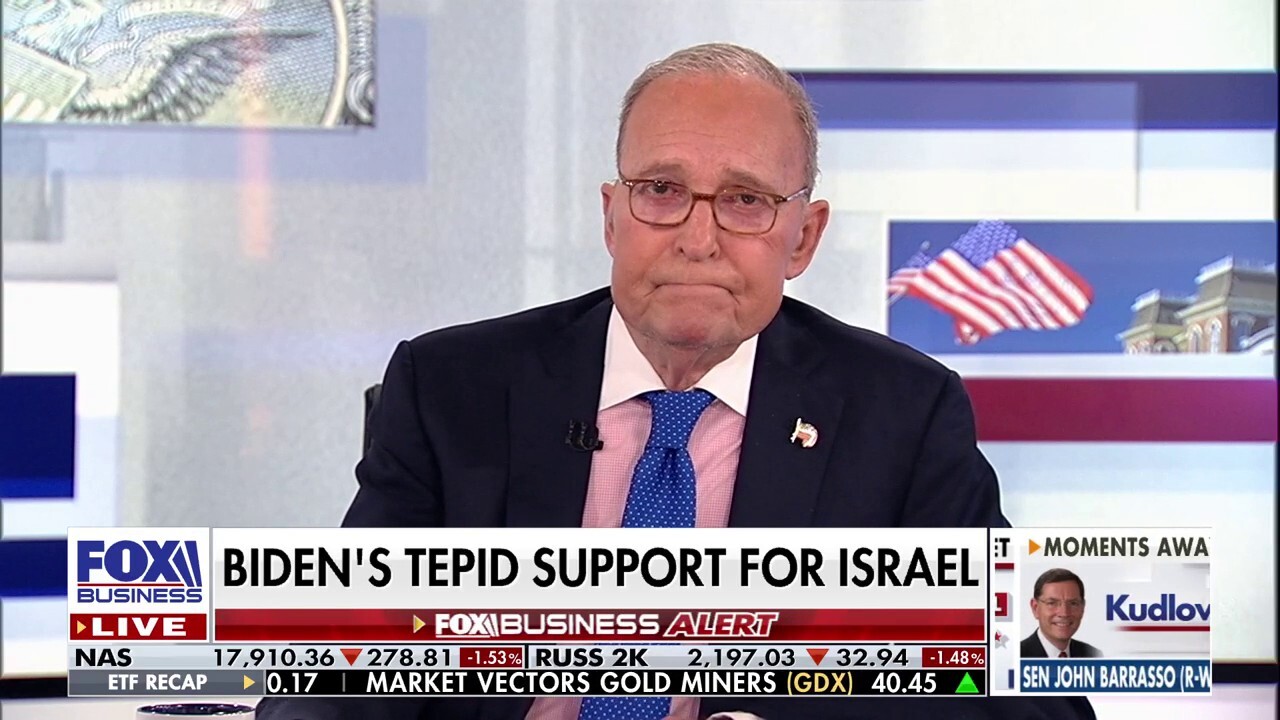 FOX Business host Larry Kudlow reacts to Iran launching nearly 200 ballistic missiles over the entirety of Israel on 'Kudlow.'