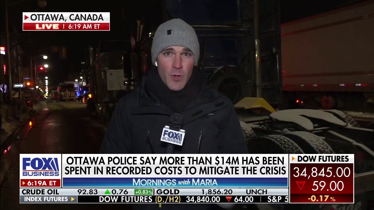 The Freedom Convoy is digging in. FOX Business’ Grady Trimble reports from Ottawa, Ontario.