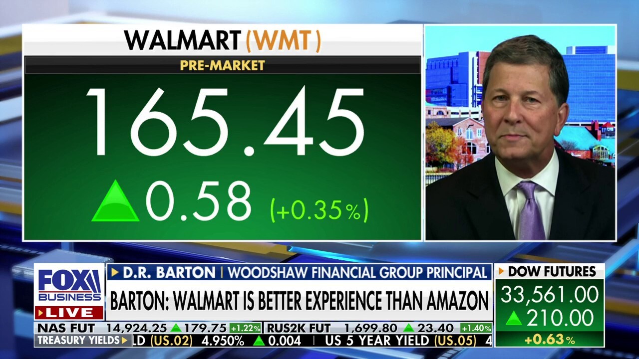 Woodshaw Financial Group Principal D.R. Barton provides his outlook on Walmart and Apple shares and discusses the decline in Treasury yields.