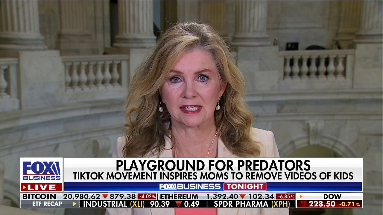 Sen. Marsha Blackburn on how moms are taking down previously posted videos of their children from TikTok because of predators on ‘Fox Business Tonight.'