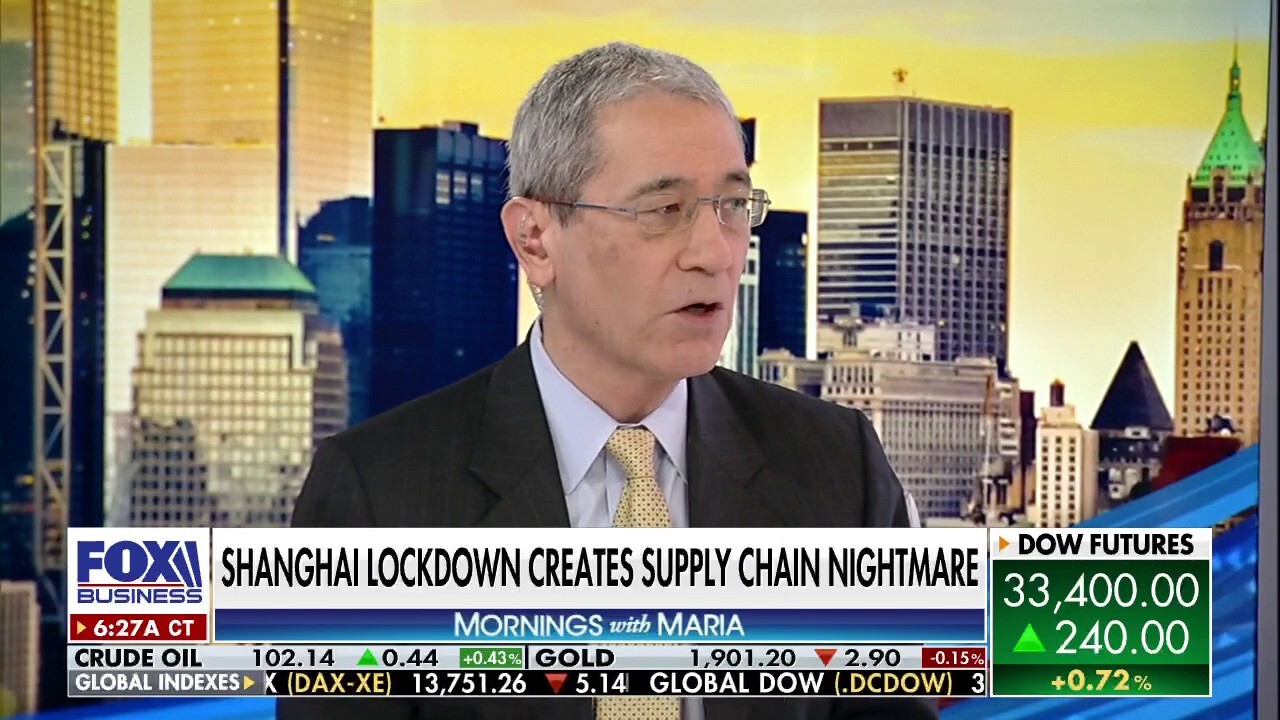 Gatestone Institute senior fellow Gordon Chang reacts to the Shanghai lockdown creating a supply chain nightmare.