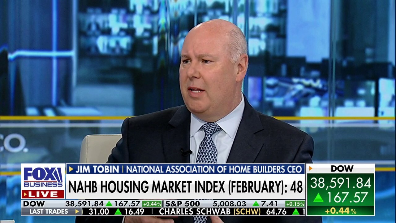 National Association of Home Builders CEO Jim Tobin provides professional analysis of the U.S. housing market following a tumble in demand as rates tick higher. 