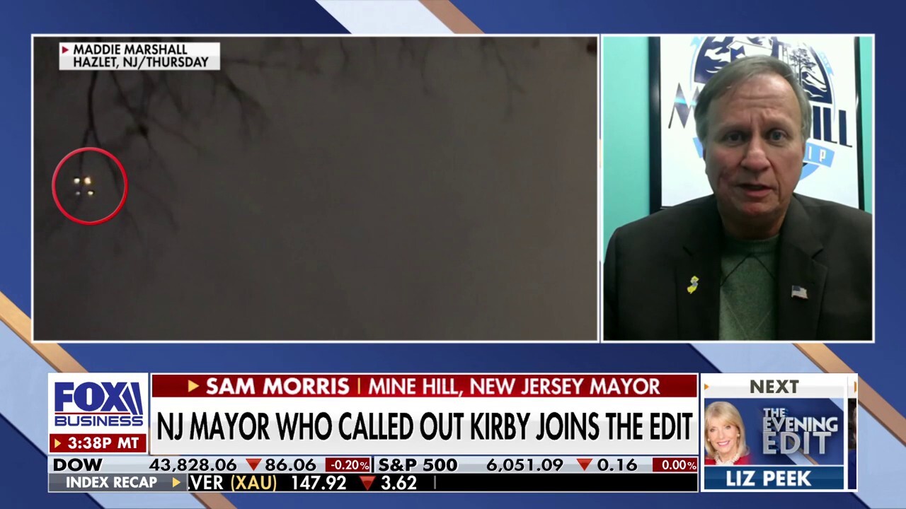 Mine Hill Township Mayor Sam Morris responds to National Security Communications Advisor John Kirby's statement on the mysterious drone sightings in New Jersey on 'The Evening Edit.'