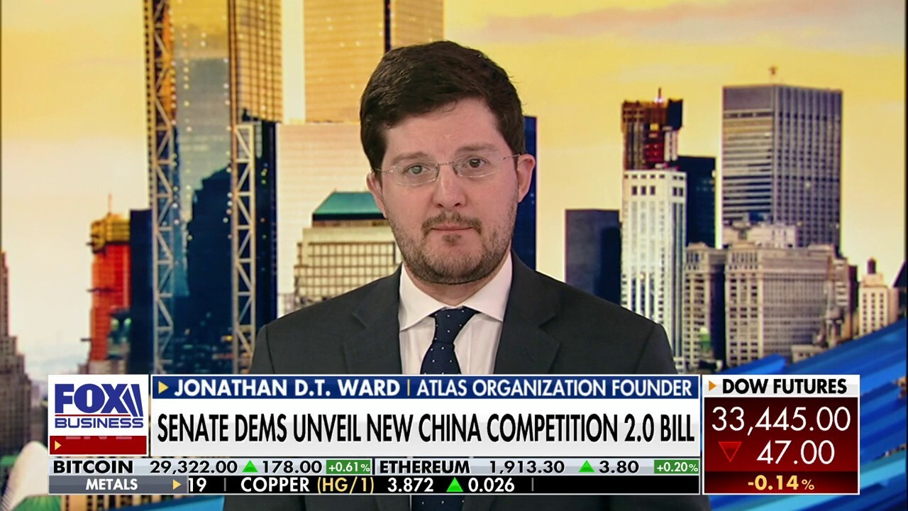 Atlas Organization founder Jonathan D.T. Ward discusses the China Competition 2.0 bill unveiled by Democrat senators, economic containment of China and the status of the U.S. dollar.