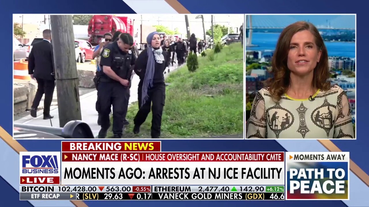 Rep. Nancy Mace, R-S.C., condemns House Democrats appearing to shove ICE agents in video footage on 'The Evening Edit.'