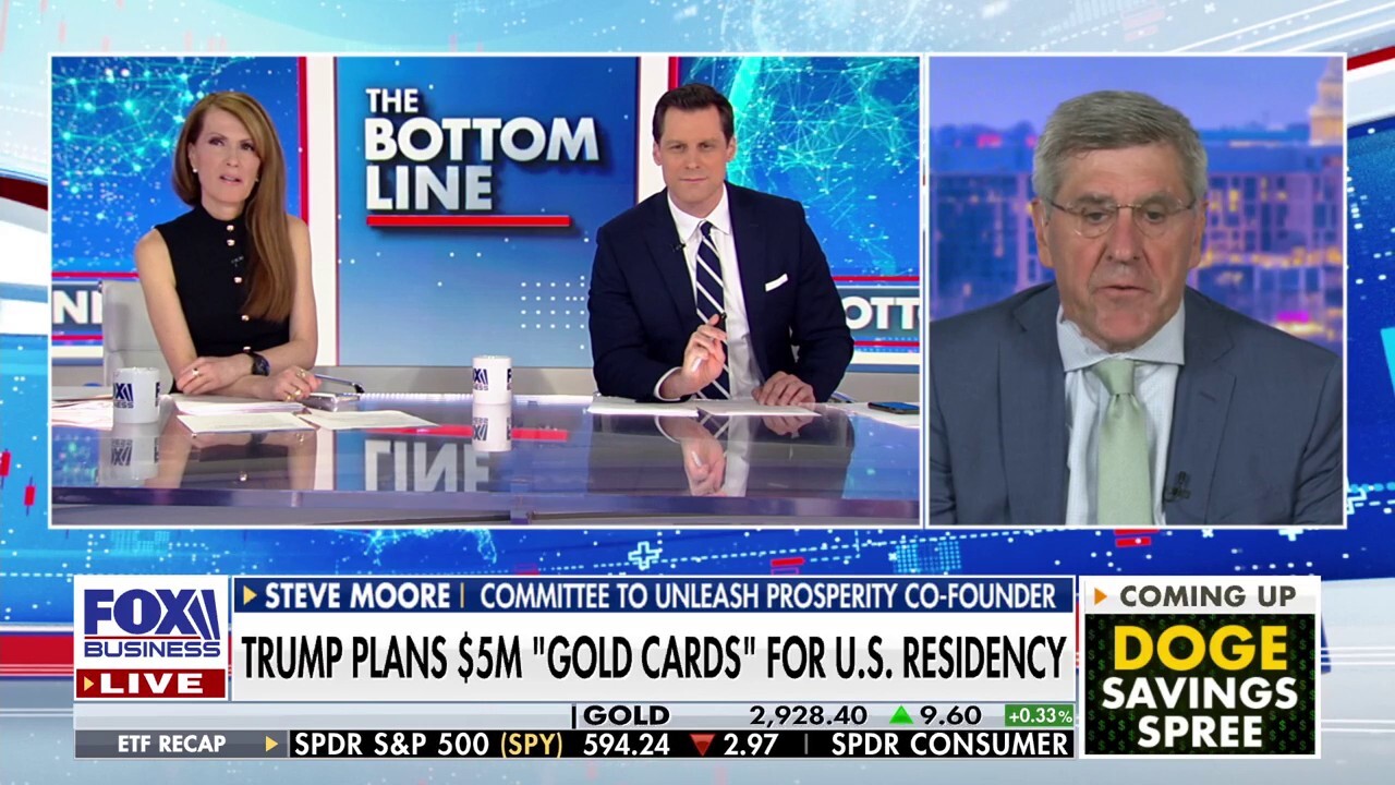 Committee to Unleash Prosperity co-founder Steve Moore discusses how President Donald Trump wants the federal government to sell $5 million ‘Gold Cards’ for U.S. residency on ‘The Bottom Line.’