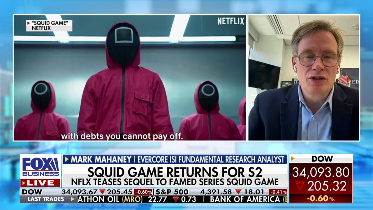 Evercore ISI Fundamental Research Analyst Mark Mahaney discusses how the sequel to Netflixs famed Squid Game series will impact the streamers stock price on The Claman Countdown.