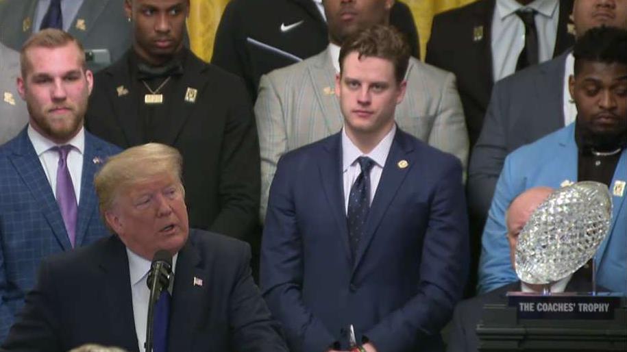 Trump commends LSU Tigers players on their undefeated season