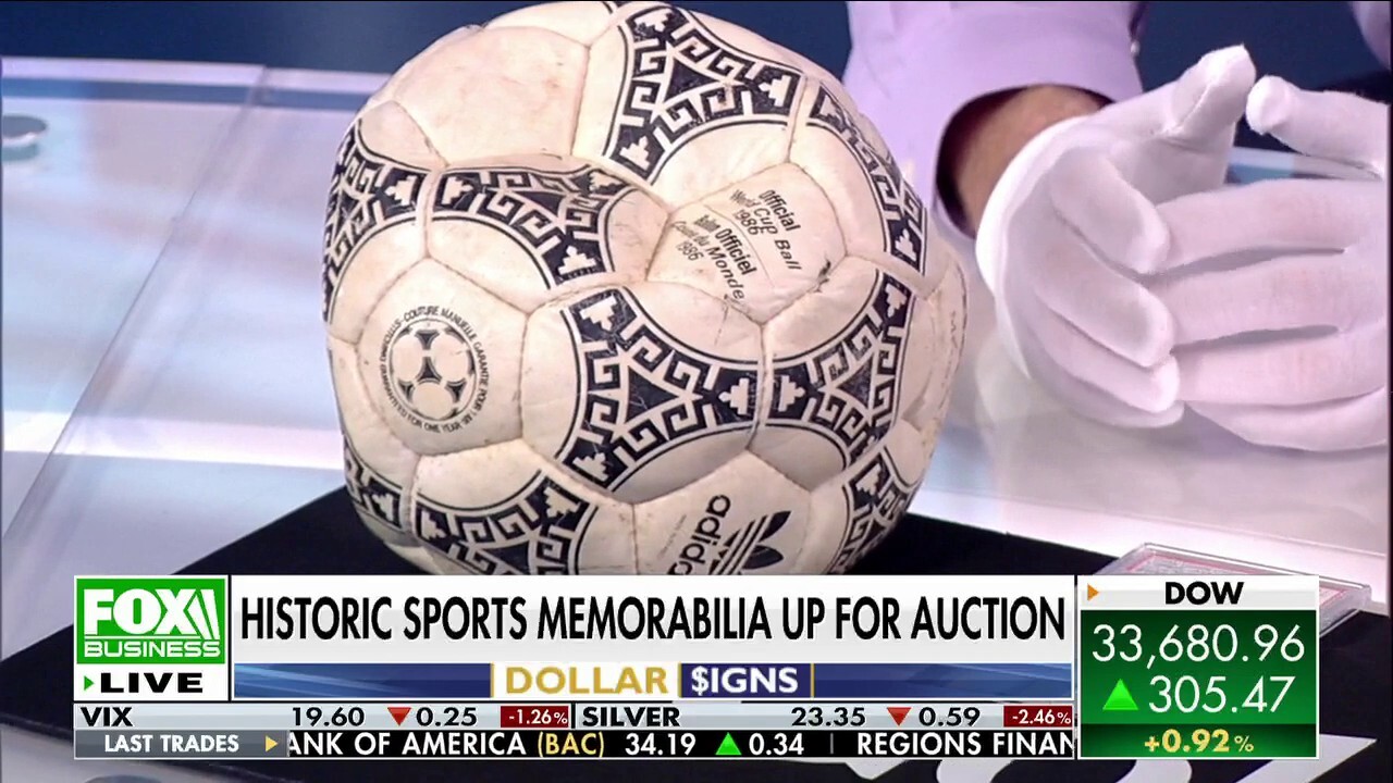 Diego Maradona's historic 'Hand of God' World Cup soccer ball up for auction