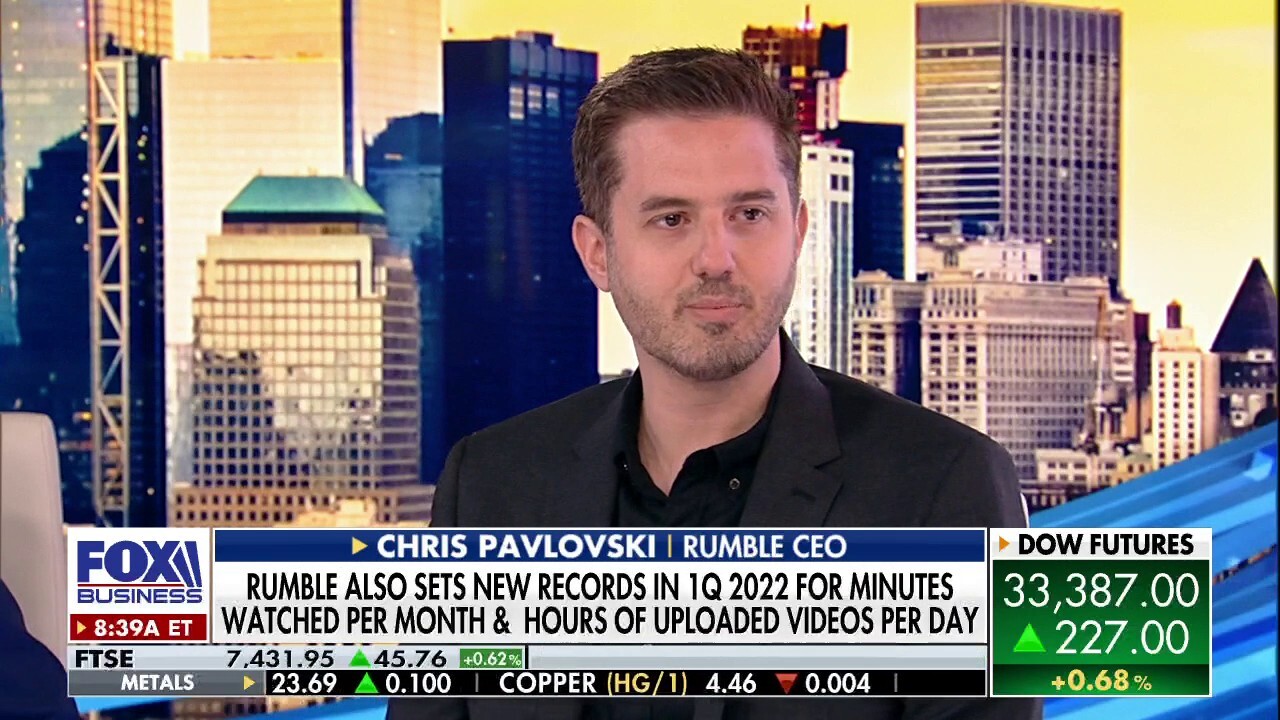 Rumble CEO Chris Pavlovski on his company setting a new record in March 2022 with 44.3 million monthly active users after Trump’s social media company Truth Social migrates to his business. 