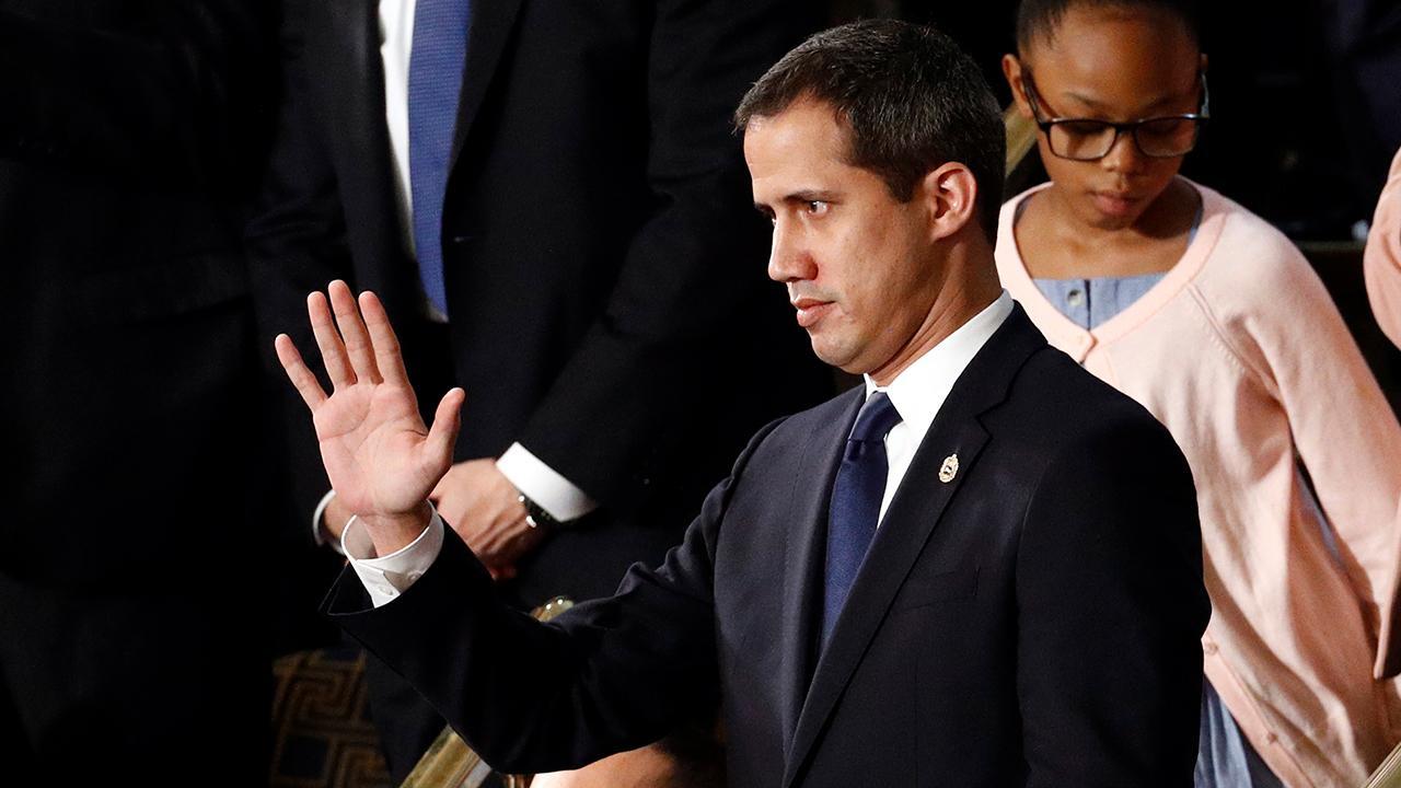 Venezuelan opposition leader Juan Guaidó attends State of the Union