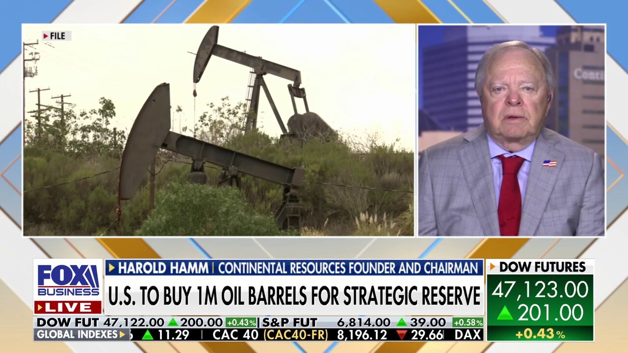 Continental Resources founder and Chairman Harold Hamm discusses President Donald Trump's plan to buy 1 million barrels of oil for the Strategic Petroleum Reserve on 'Mornings with Maria.'