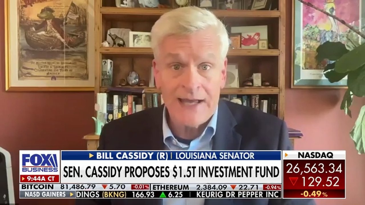 Louisiana Senator Bill Cassidy discusses his proposed $1.5 trillion investment fund to address Social Security shortfalls, while Bill Sweeney from AARP reacts to the 2027 cost-of-living adjustment.