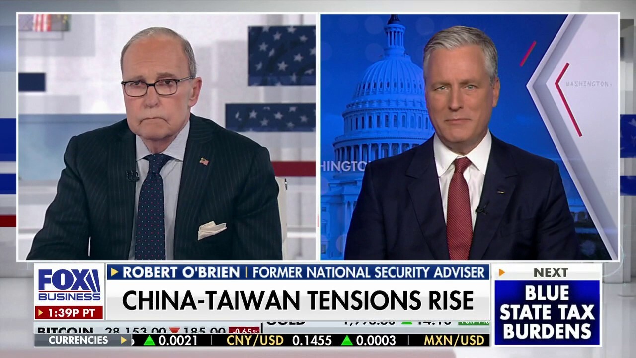 Former National Security Advisor Robert O’Brien says a ‘double taxation treaty’ is the best course to take to strengthen America and Taiwan’s economy on ‘Kudlow.’