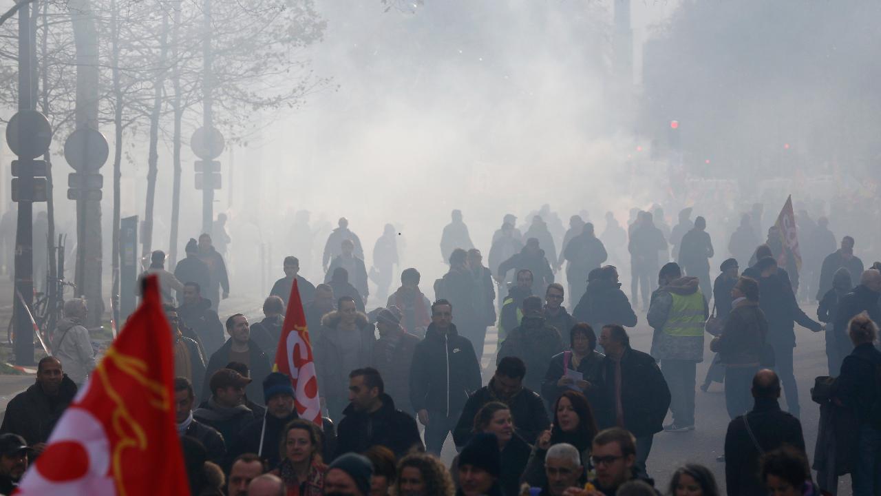 Massive protests rage in France