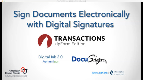 Sign Documents Electronically with Digital Signatures inside Lone Wolf Transactions (zipForm Edition) 
