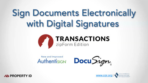 zipForm Signatures