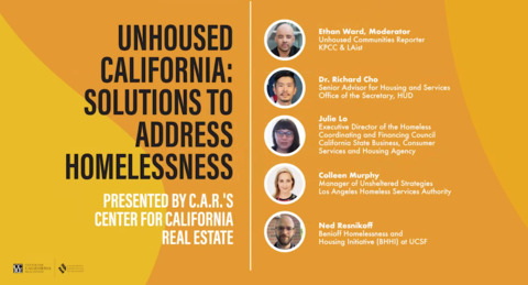 CCRE Presents:  Unhoused California: Solutions to Address Homelessness