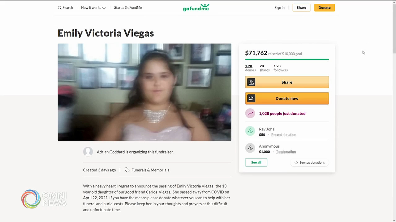 賓頓市女童死亡 省府抗疫政策再受質疑 -- Apr 26, 2021 (ON)