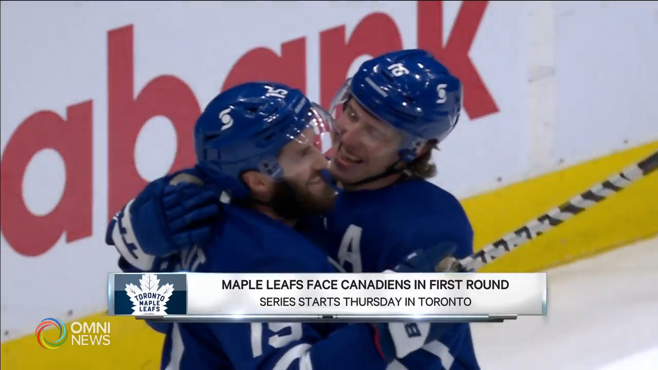 冰球季後賽 楓葉週四主場迎戰滿地可加人  -- May 19, 2021 (ON)