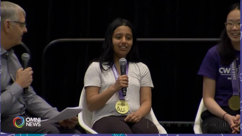 Grade 8 student won gold medal in Canada wide science fair