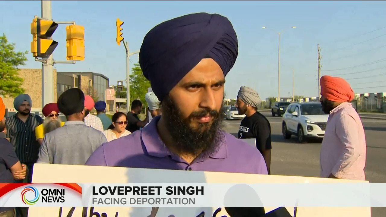 International students protest overnight out CBSA office