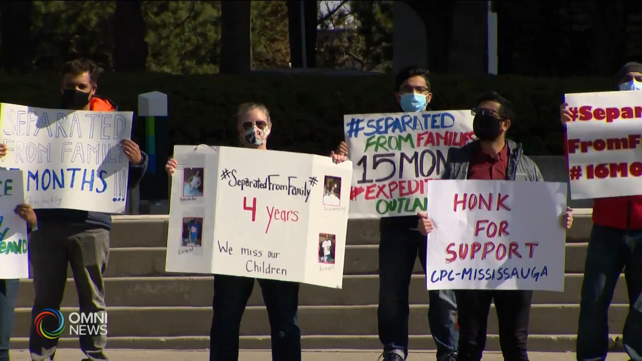 示威不滿延遲批出配偶團聚移民申請 -- Mar 25, 2021 (ON)