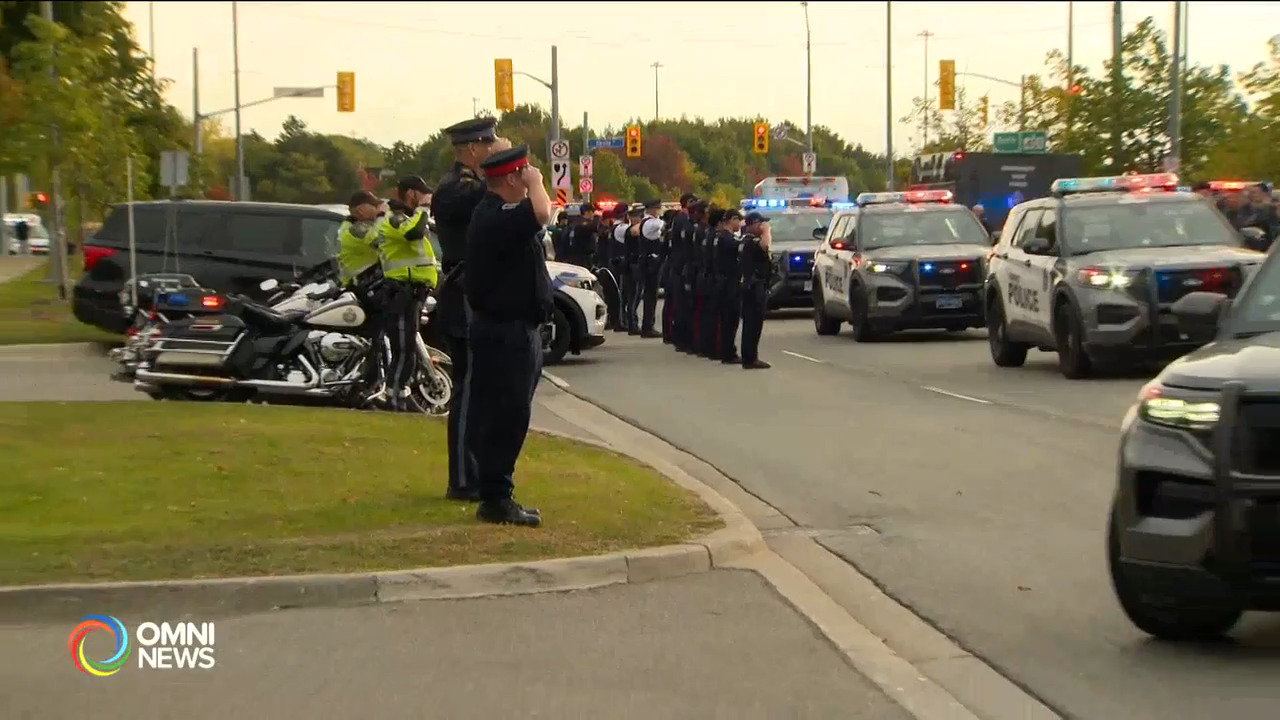 警員列隊送別兩名殉職警員遺體 -- Oct 12, 2022 (ON)