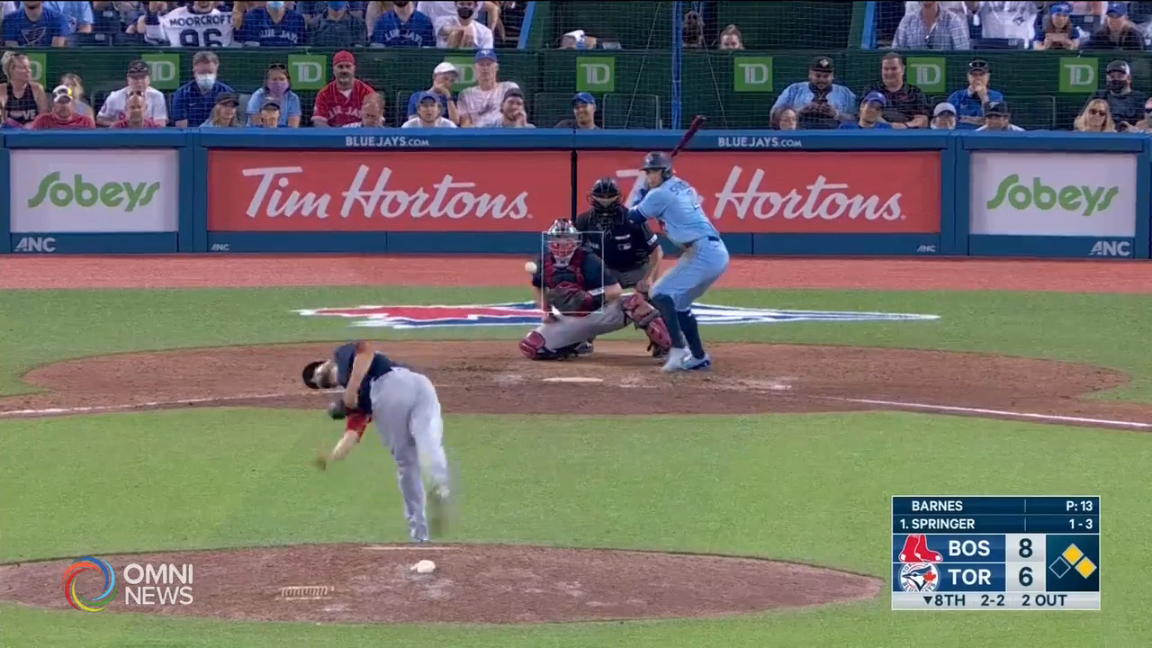 多倫多藍鳥9比8反勝波士頓紅襪 -- Aug 09, 2021 (ON)