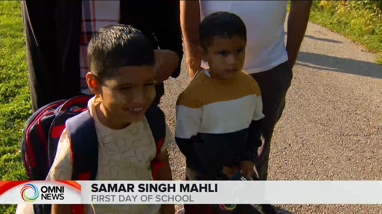 Young Punjabi students ready for their first day of school!