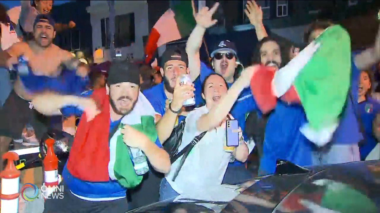 歐國盃勝出 小意大利區盛大慶祝 -- Jul 12, 2021 (ON)