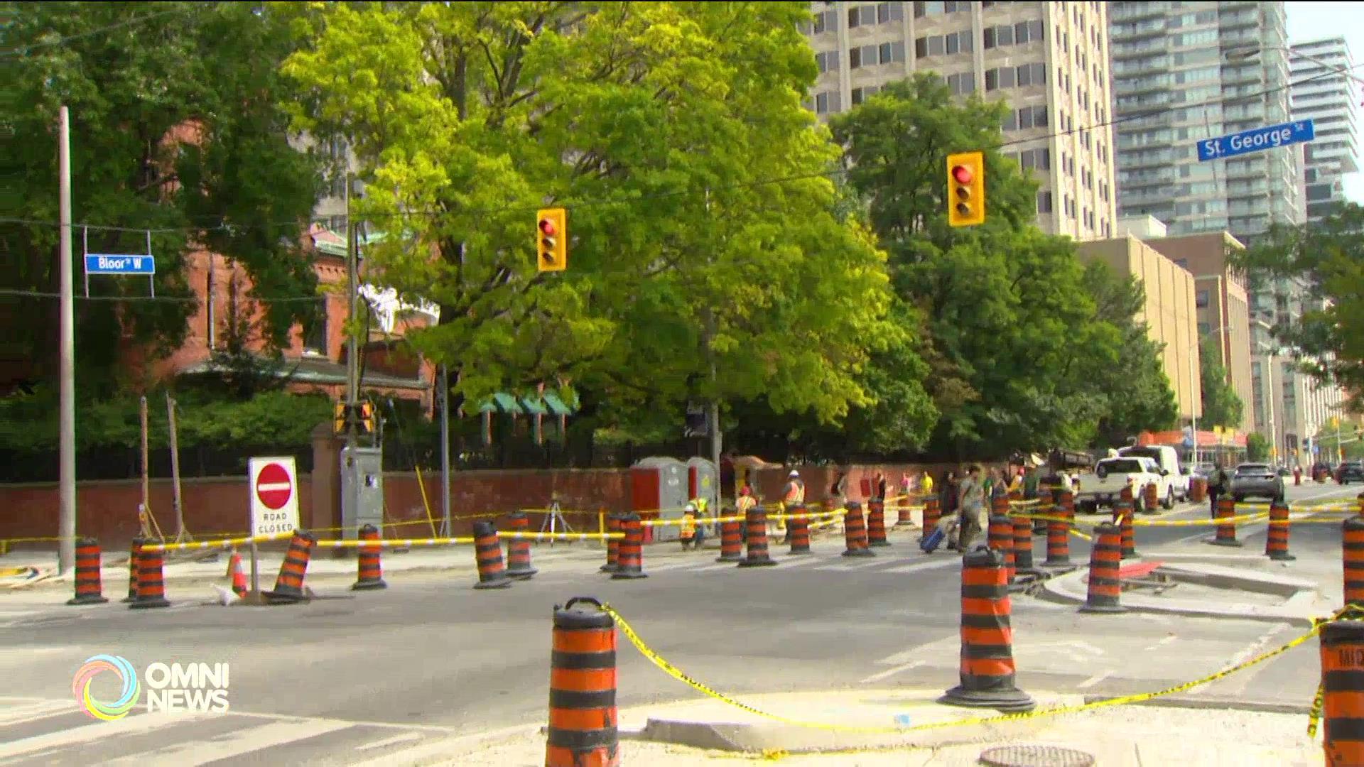 市中心 Bloor 夾 St. George 十字路口關閉一週