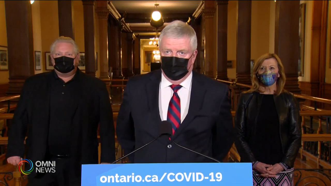 安省疫苗分發小組主席月底約滿離任 -- Mar 15, 2021 (ON)