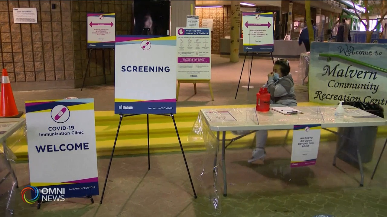 多伦多市将再增开三间大型疫苗接种中心－ Mar 15, 2021