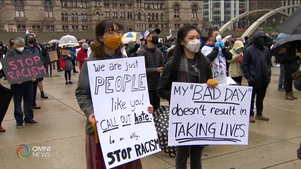 多倫多週末舉行反針對亞裔種族歧視集會 -- Mar 29, 2021