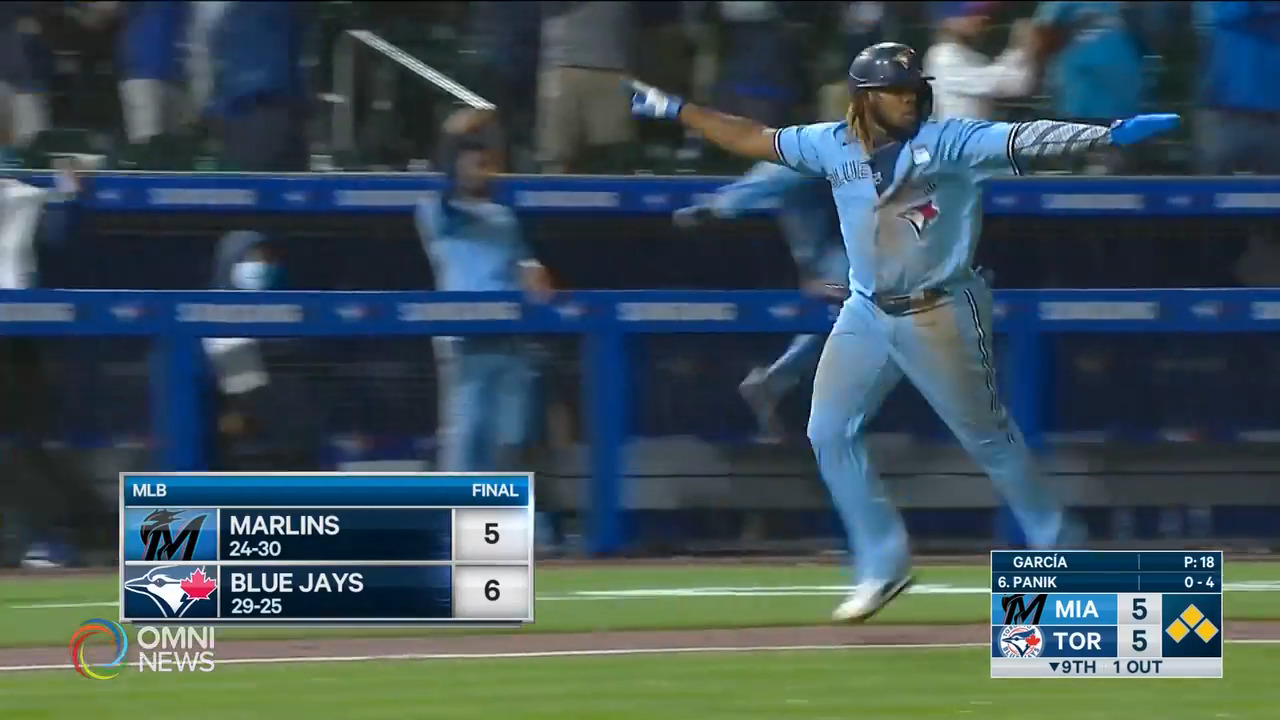 多倫多藍鳥險勝邁阿密馬林魚 -- Jun 03, 2021 (ON)