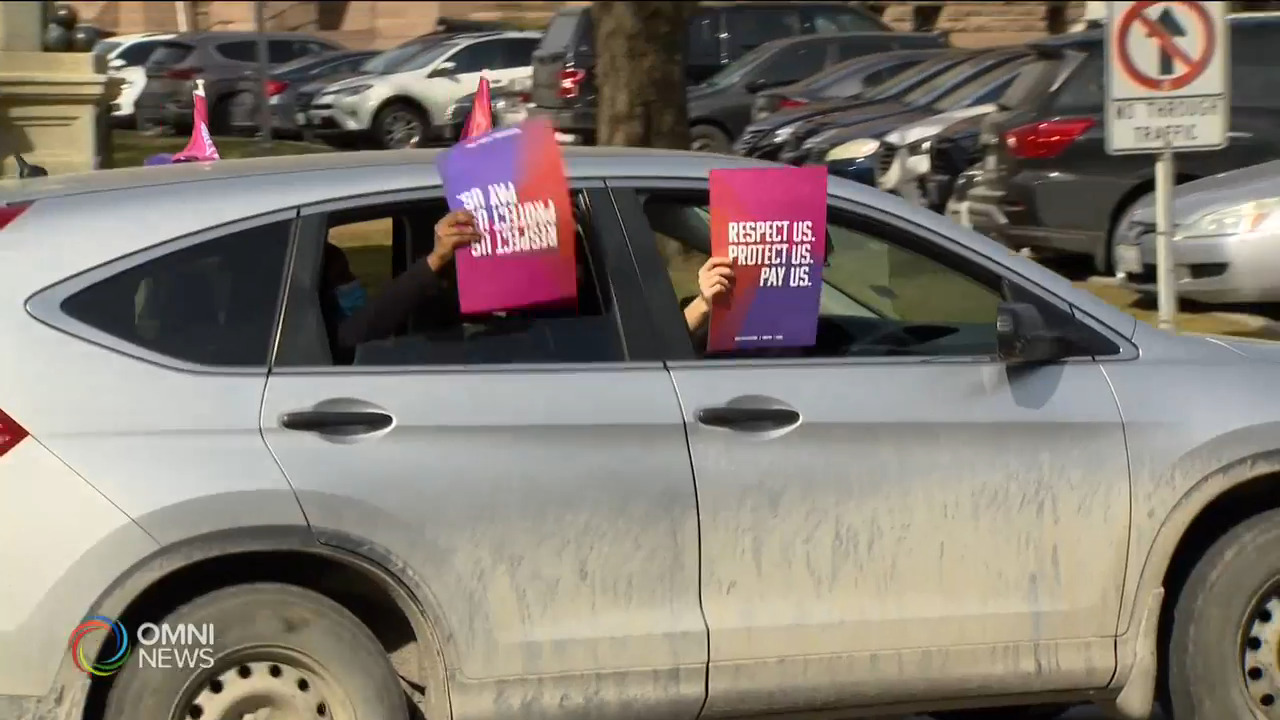 前線醫療人員示威 要求正視薪資待遇 -- Mar 23, 2021 (ON)