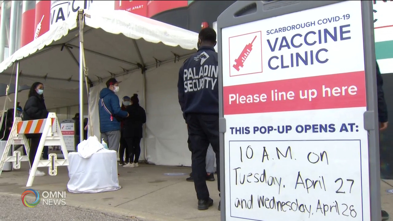 18歲以上省民 五月下旬前能預約接種疫苗 -- Apr 29, 2021 (ON)