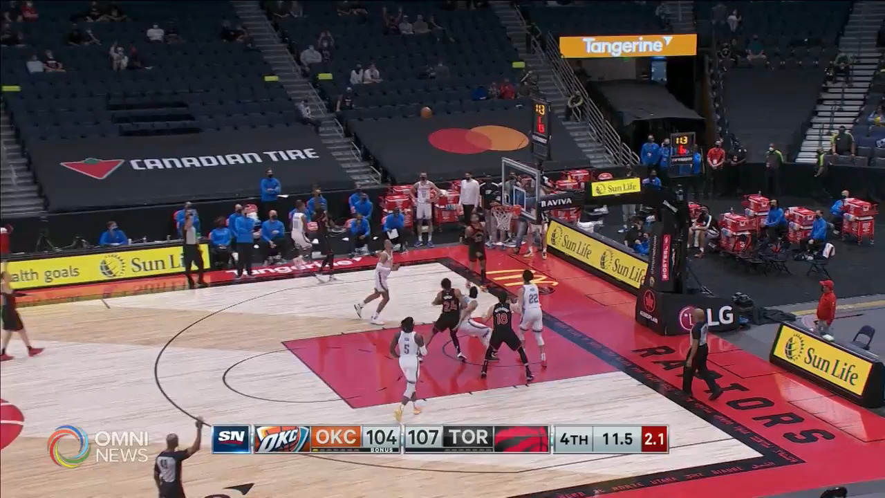 多倫多3支球隊昨日只有猛龍取勝 -- Apr 19, 2021 (ON)