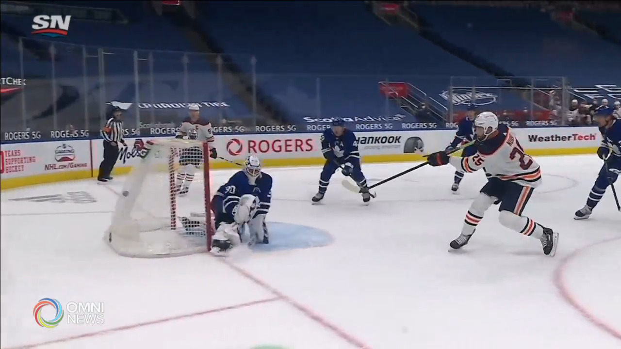 多倫多楓葉加時賽中敗於愛民頓油人 -- Mar 30, 2021