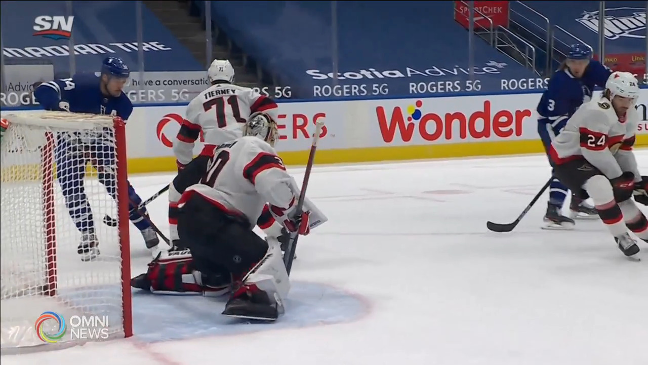 多倫多楓葉一雪前恥勝渥太華參議員 -- Feb 19, 2021 (ON)