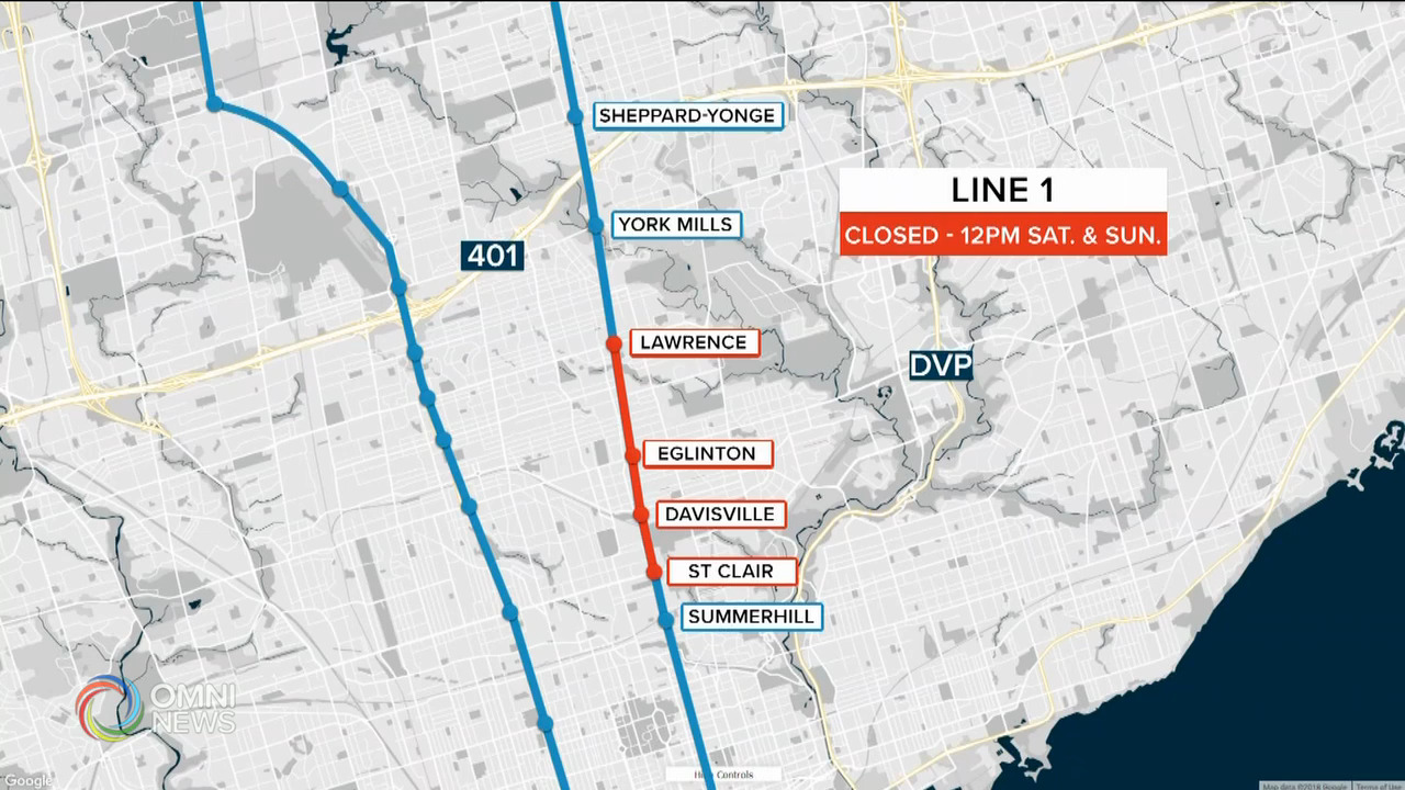 地鐵週末部分路段暫停服務 -- May 07, 2021 (ON)