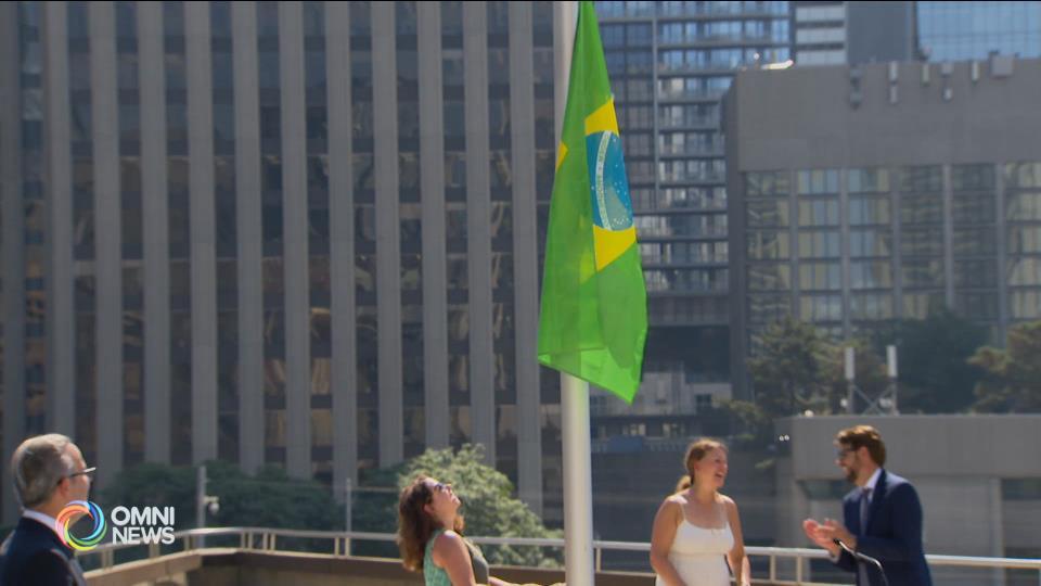 Brazilian flag raising day in Toronto