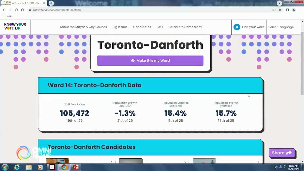 多伦多公共图书馆助选民了解市选－ Oct 11, 2022 (ON)