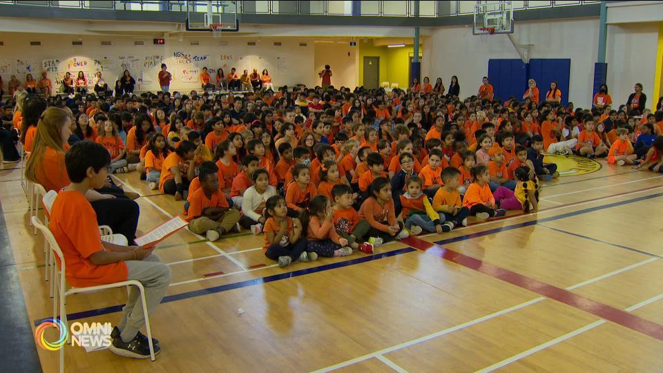 A school in Mississauga participated in Orange Shirt  Day
