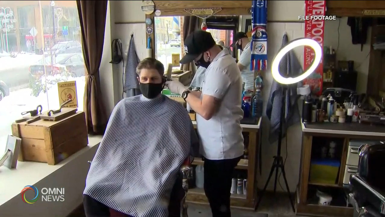 省府下月放鬆個人美髮行業限制 -- Mar 26, 2021 (ON)