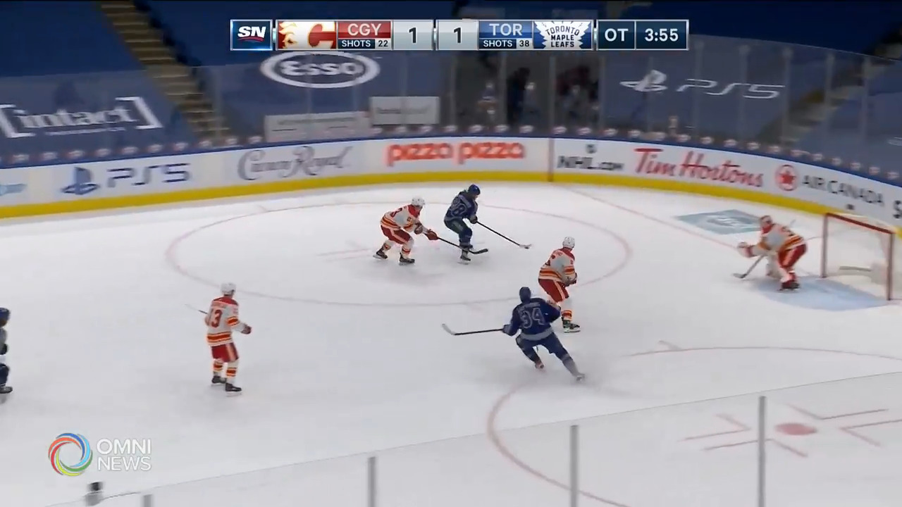 多倫多楓葉險勝卡加里火焰 -- Feb 25, 2021 (ON)