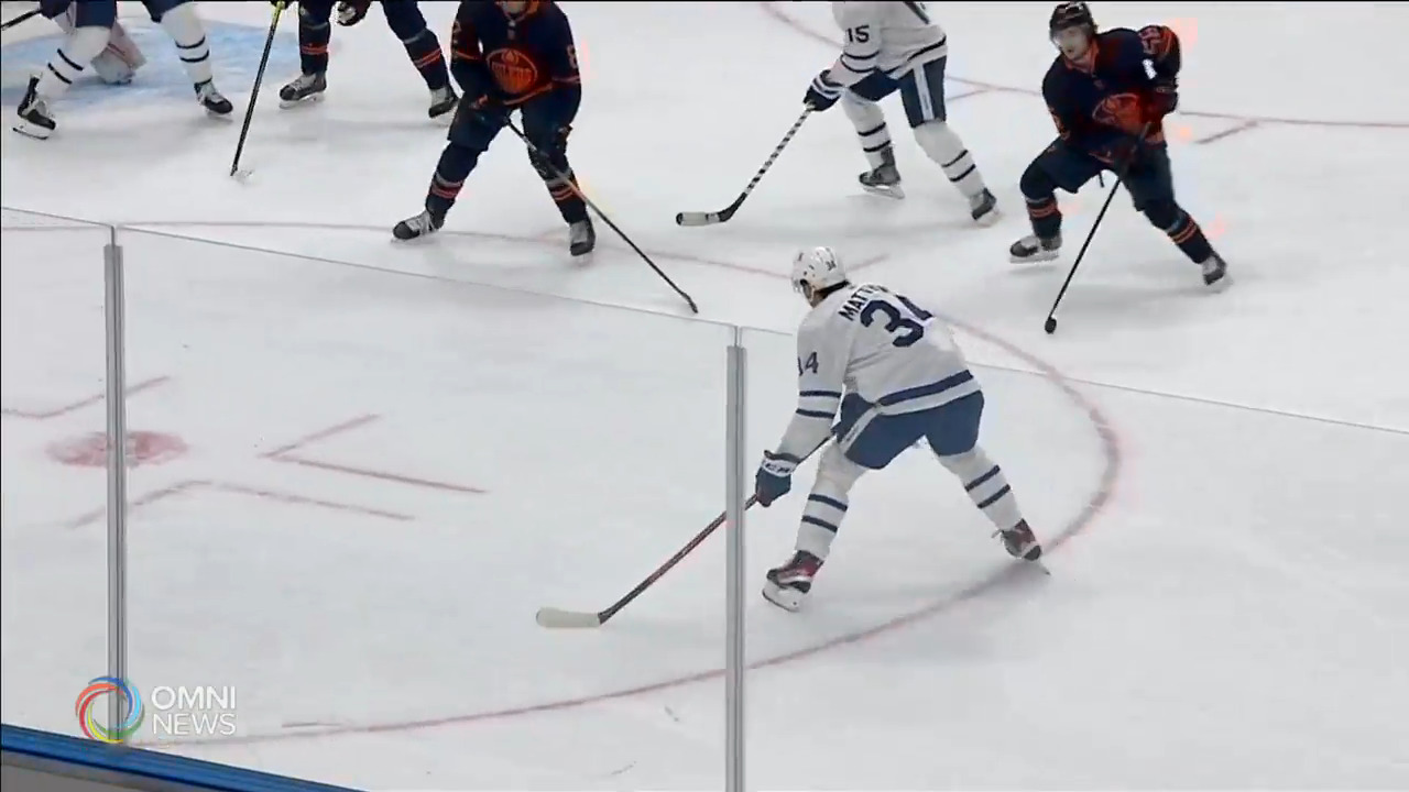 多倫多楓葉4比3擊敗愛民頓Oilers -- Jan 29, 2021 (ON)