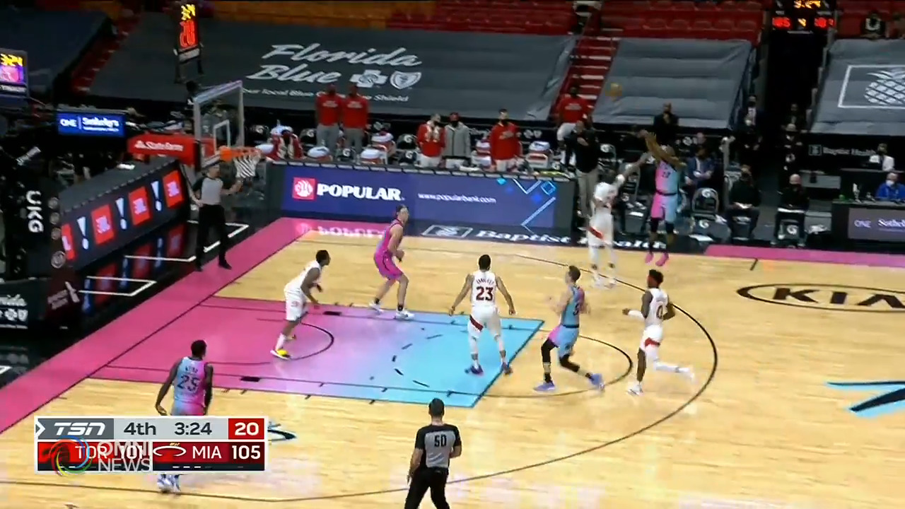 多倫多猛龍不敵邁阿密熱火 -- Feb 25, 2021 (ON)