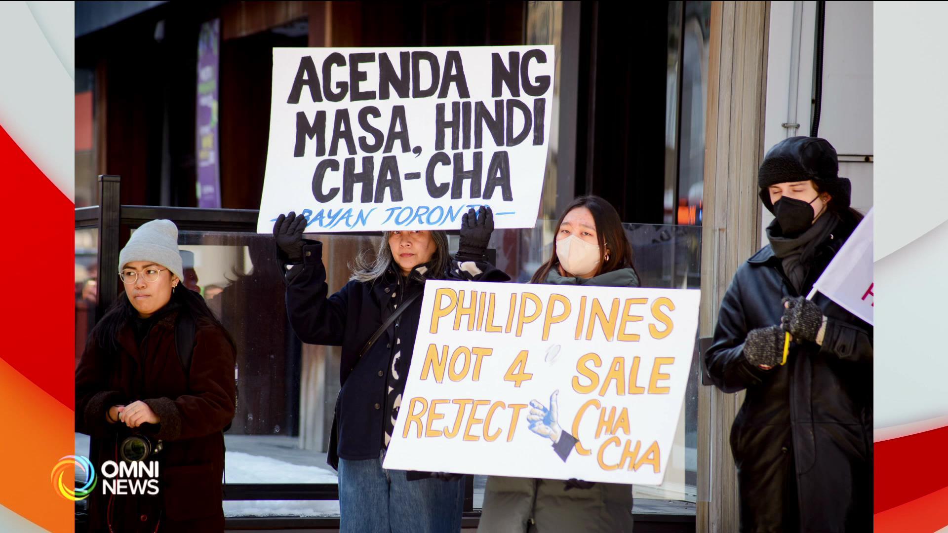 Filipino-Canadians nagprotesta laban sa mga pagbabago sa konstitusyon ng Pilipinas